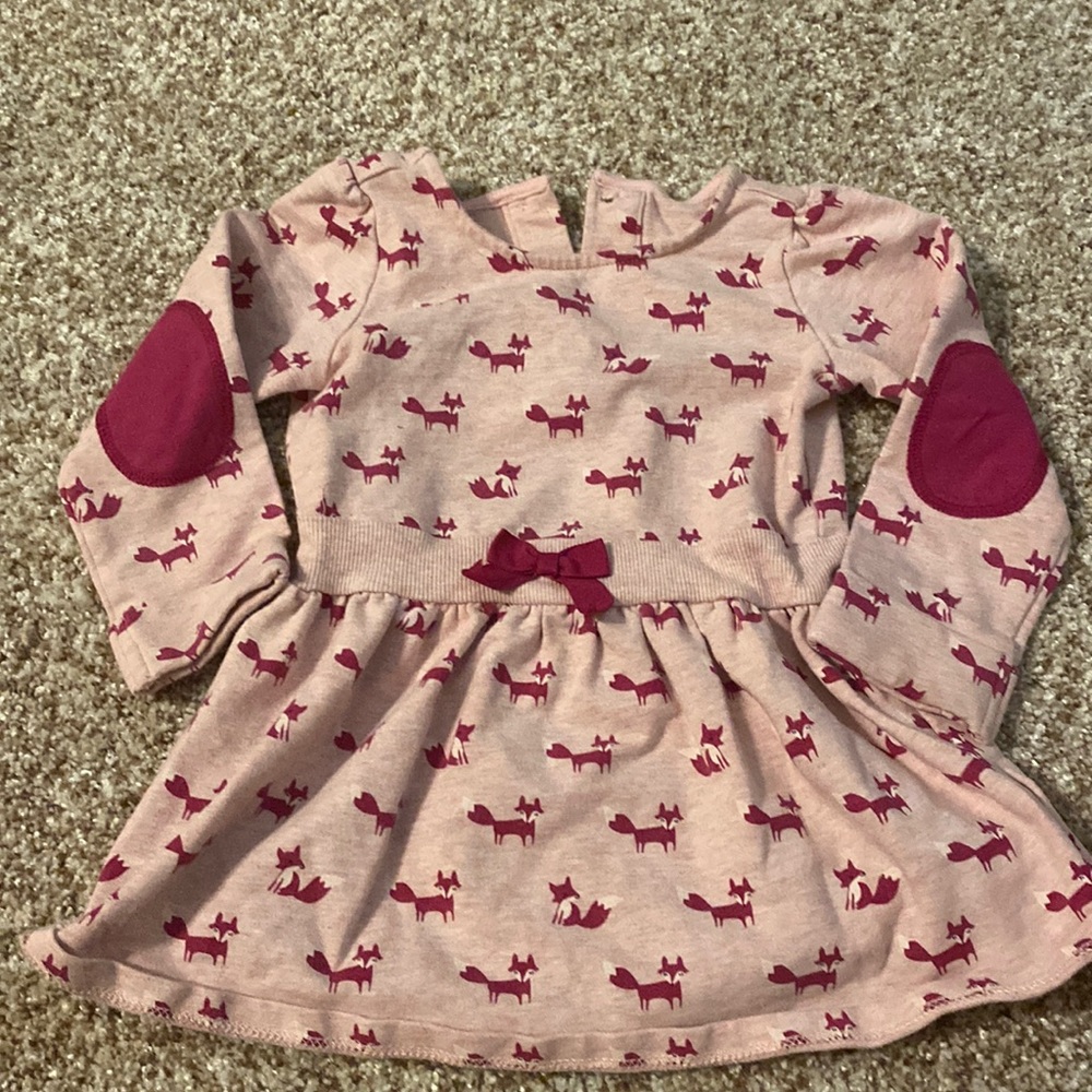 Gymboree toddler dress pink with foxes